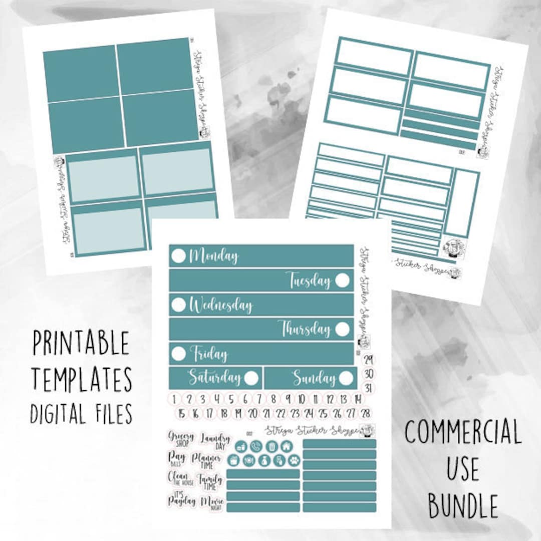 PRINTABLE DIGITAL DOWNLOAD - Erin Condren / Happy Planner / Daily Duo ...