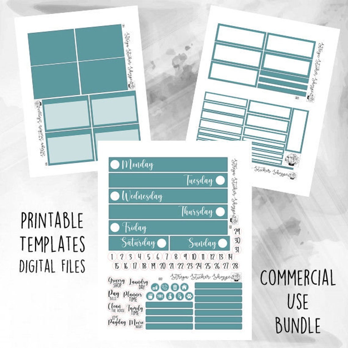 PRINTABLE DIGITAL DOWNLOAD - Erin Condren / Happy Planner / Daily Duo ...
