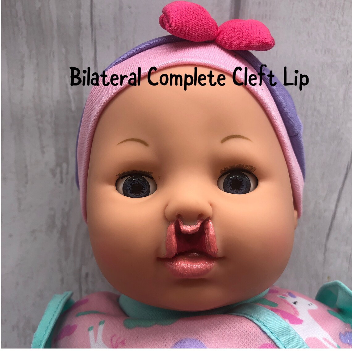 Cleft Lip Doll Pink Clothing Custom Made Add Hearing Aids Etsy