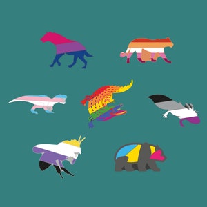 LGBTQ Pride Animal Enamel Pins