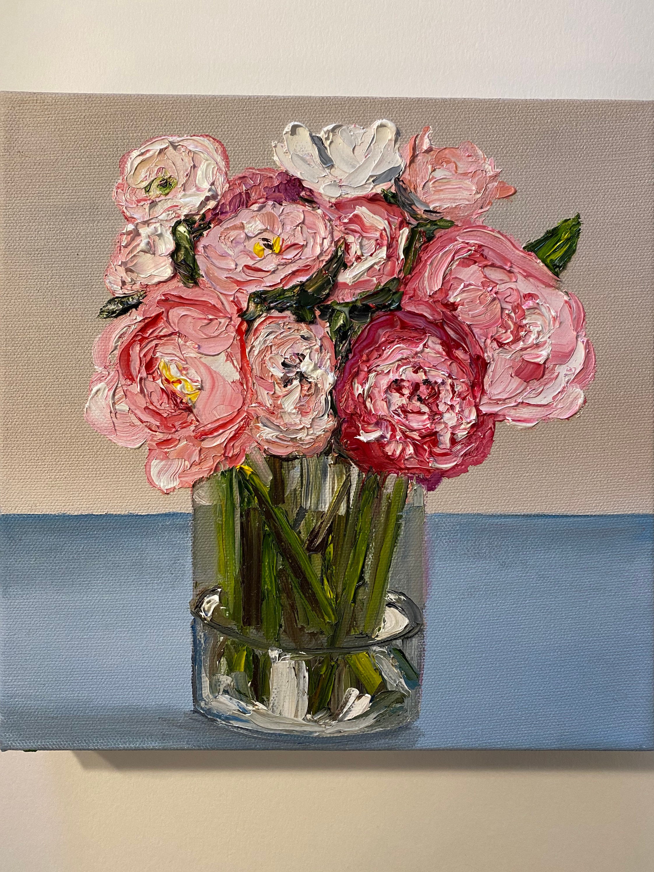 Peonies in a vase oil painting original Etsy