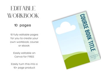 Plantilla Canva de planificador de libro de trabajo editable de 10 páginas hecho para ti