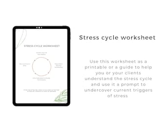 HECHO PARA USTED paquete plantilla de hoja de trabajo de lead magnet imprimible bienestar estrés cbt editable canva editable