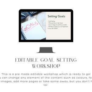 Done For You Editable Goal Setting Workshop Webinar Coach Therapist Spiritual