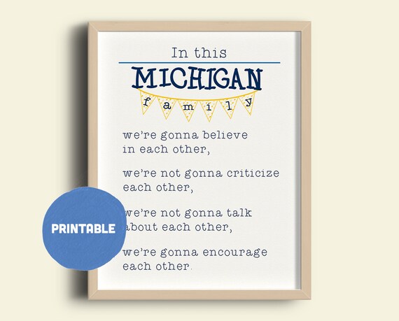 University Of Michigan The Team Speech U Of M Michigan Etsy
