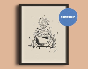 Witch Brew Art Print: Halloween Decor (Digital Download)