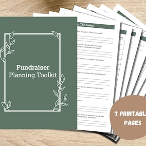 Printable Fundraiser Planning Toolkit - 7 Page Fundraising Guide