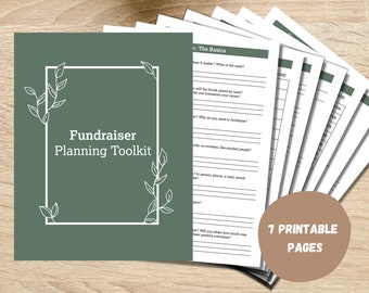 Printable Fundraiser Planning Toolkit - 7 Page Fundraising Guide