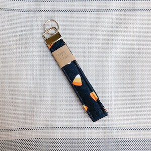 Halloween Keychain Wristlets | Spider Web | Candy Corn | Teacher Gifts | Wrist Lanyard | New Car | Sweet Sixteen | Fabric Keychain