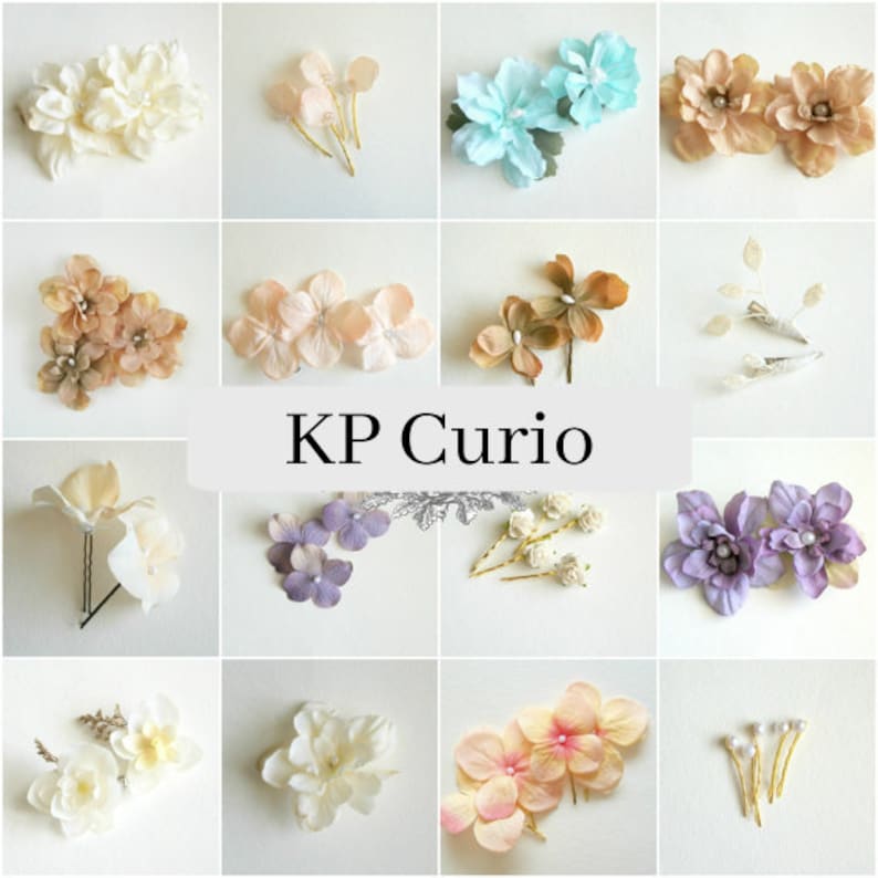 Light Blue Flower Hair Clips Blue Light Blue Natural Flower Hair Clips Rustic Wedding Accessories Bridal Party Wedding Set Of Two Clips
