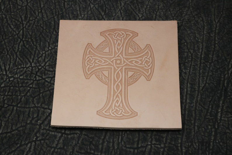 Celtic Knot work cross1. Custom Delrin leather stamp. Etsy