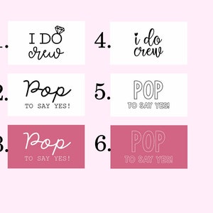 Bridal Mini Champagne Bottles Labels, Bridesmaid Proposal Pop to say yes, Bridesmaid Maid of Honor, Proposal Label, Printed Champagne Labels image 3