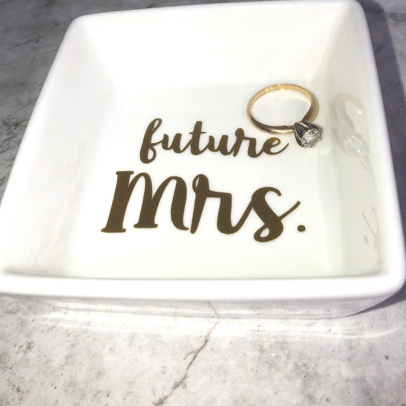 personalized gift ring holder unique gift engagement gift gifts for her i said yes engaged future mrs ring holder