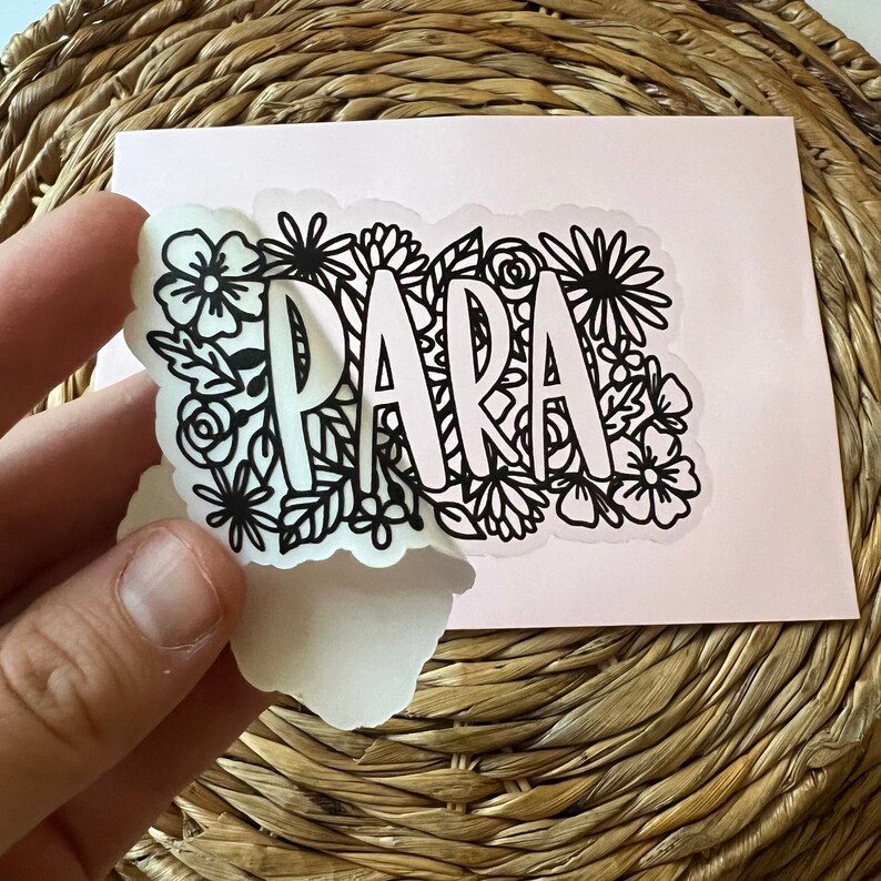 Para Clear Sticker Special price floral waterproof sticker 5 ☆ very popular Paraprofessional