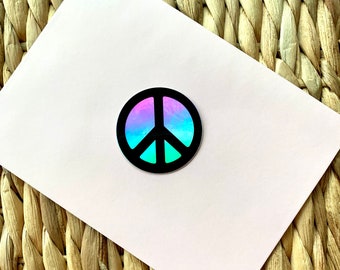 Small Gift Matte Rainbow Peace Sign Vinyl Stickers Laptop stickers