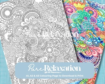Mandala Colouring Challenge: Large A1/A2/A3 Print (PDF Download)