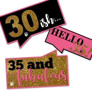DIGITALA fotobåsrekvisita för födelsedagar 35-årsdagsrekvisita 21-årsdagsfotorekvisita 50-årsdagsrekvisita Födelsedagsbåsrekvisita Födelsedagsfotobås