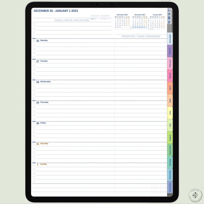 Goodnotes Daily Planner 2023 Digital Planner Notability Etsy Canada