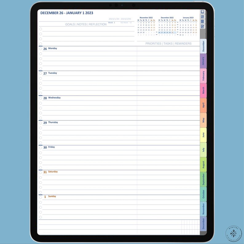2023 Daily Digital Planner BUNDLE Goodnotes Notability Etsy Canada