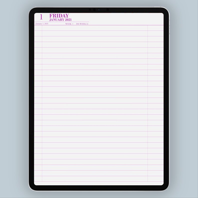 Noteshelf 2 Planner 2021 Digital Planner Surface Pro Planner Etsy