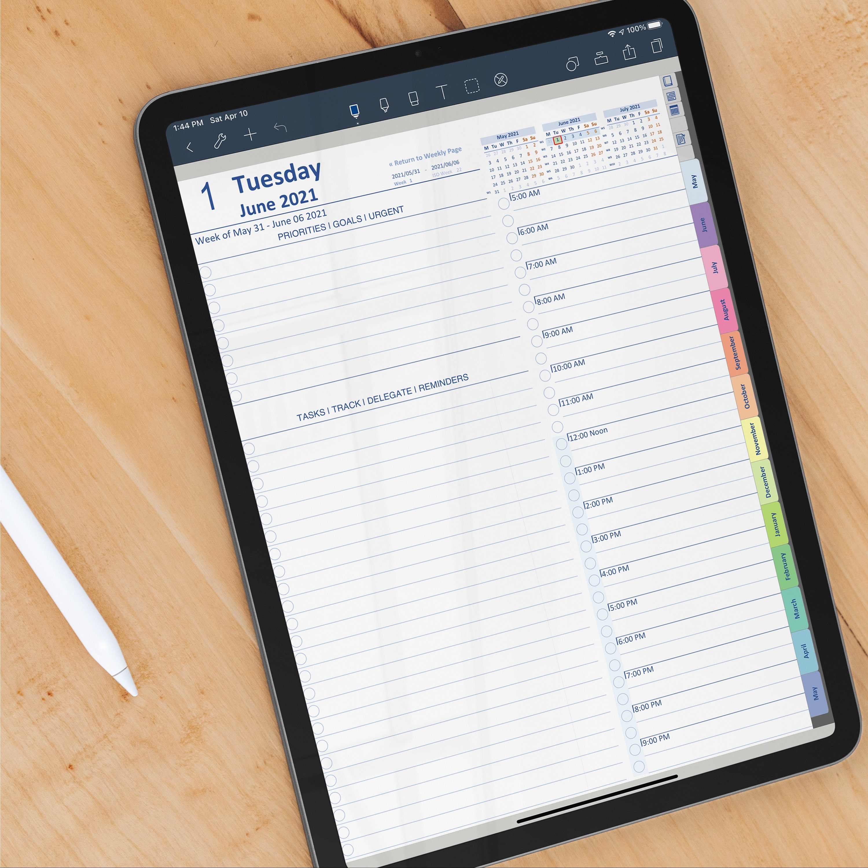 Digital Daily Classic Planner NoteShelf 2 Printable Planner Etsy