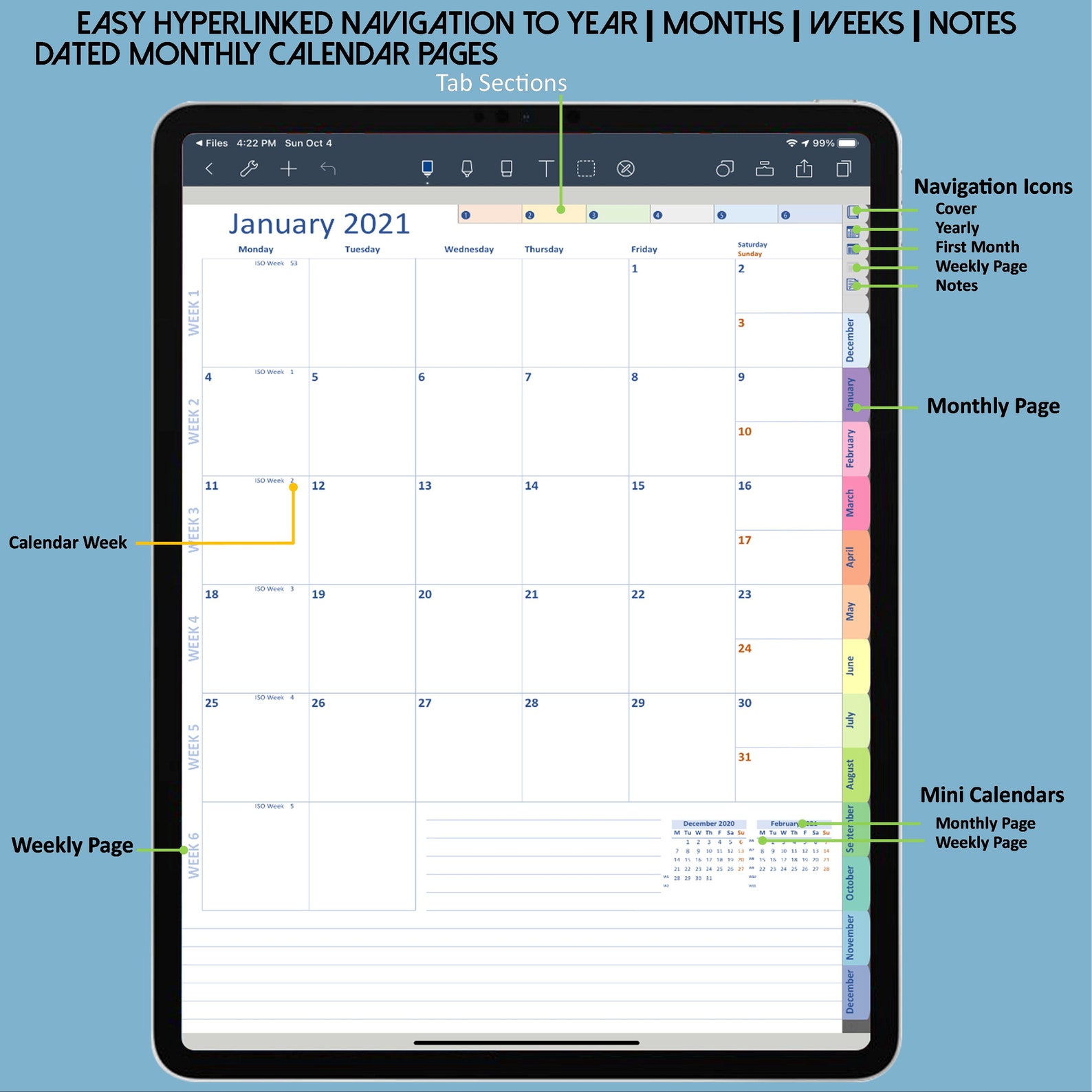 Notability planner template free 2021 delizik