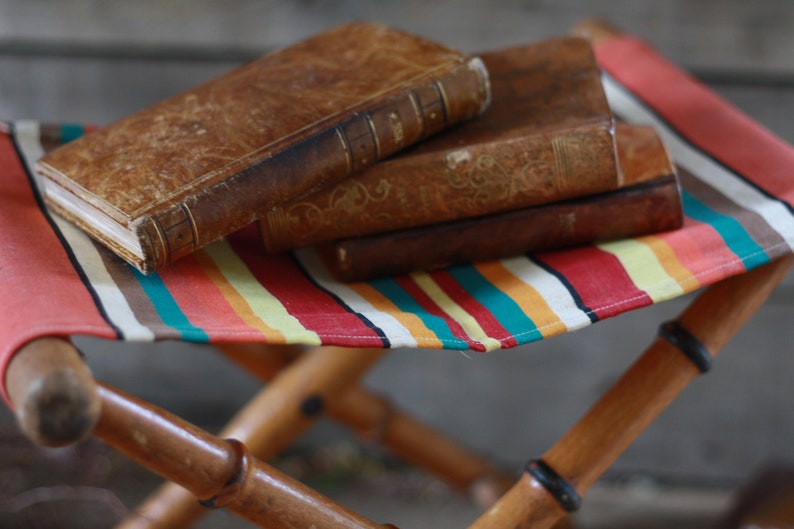French fishing stool French seat folding Picnic seat French folding stool Folding fishing Footstool Antique folding seat fisherman