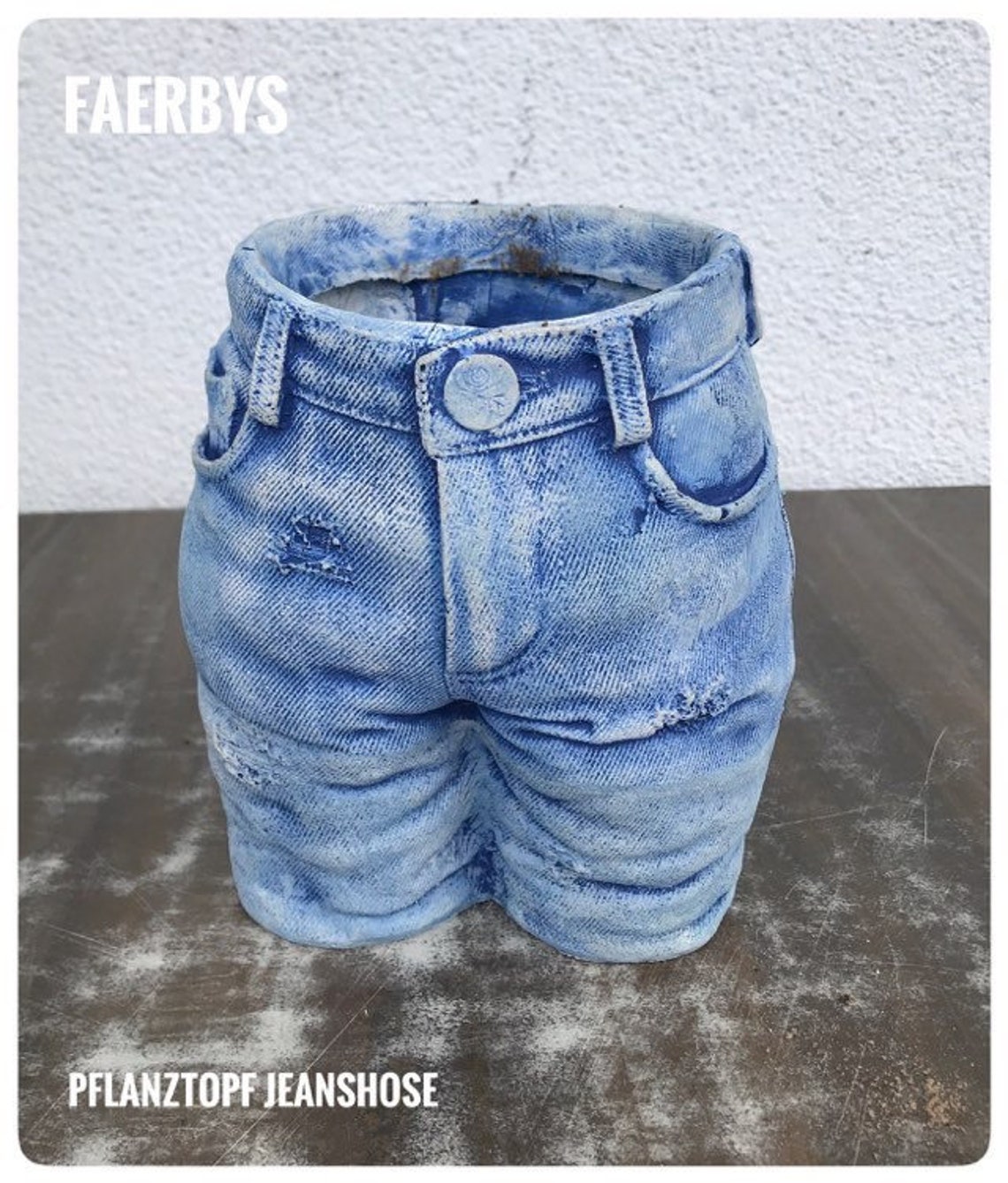 Planting pants jeans cast in concrete lovingly patinated | Etsy