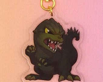 ゴジラキーホルダー // クリアアクリルキーホルダー - Etsy 日本