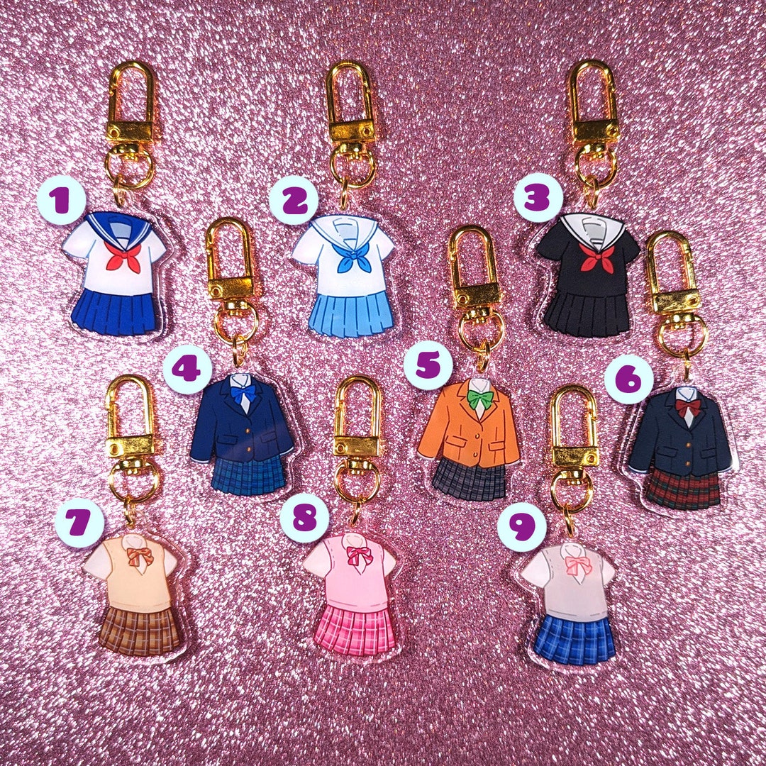 Seifuku Acrylic Charm Keychain Collection 1.5 Inch/4cm Etsy