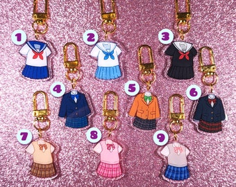 Seifuku Acrylic Charm Keychain Collection - 1.5 inch/4cm