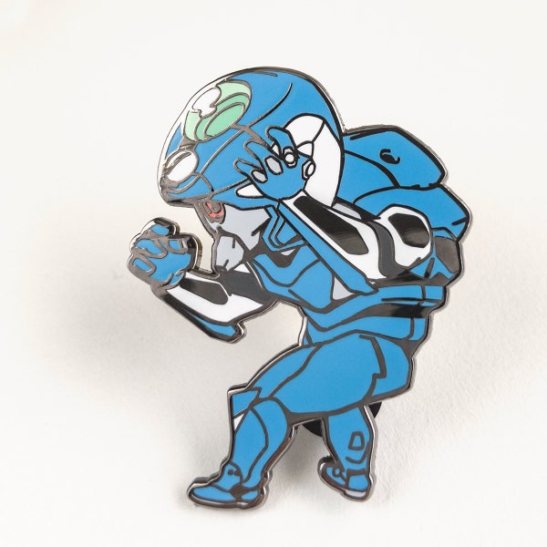 Eva Unit 00 Enamel Pin - Refit Blue