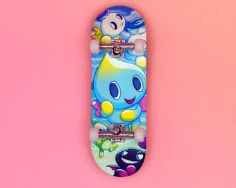 Chao Garden Fingerboard Mini Skateboard Keychain