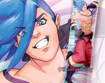 Funda de almohada Dakimakura con diseño de bombero pin-up para almohada corporal