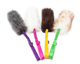 Sirius | Sheepskin | Bungee Tug Toy | Toys for Dogs | Dog Training | Fur Toy | Natural Fur | Colorful Toy | Bungee Handle | Flexible Handle