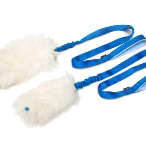 Sirius / Pelle di pecora / Bungee Tug Toy / Giocattoli per cani / Addestramento cani / Giocattolo in pelliccia / Pelliccia naturale / Giocattolo colorato / Maniglia elastica / Maniglia flessibile