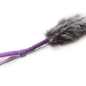 Sirius Sheepskin Bungee Tug Toy Toys for Dogs Dog Training Fur Toy Natural Fur Colorful Toy Bungee Handle Flexible Handle image 10