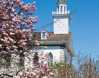 Temple, Church, Architecture, Historic, Kirtland, Outdoor, Spring, Floral, Fine Art Photography, Prints