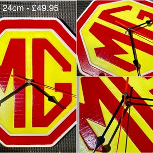 Classic Car / Automobilia themed cast iron, hand painted wall clock - made to order