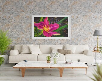 Magenta lilja – Botanisk naturfotografi väggkonst