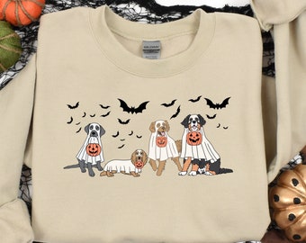 Ghost Dog Shirt Dog Lover Ghost Sweatshirt Halloween Dog Lover Halloween Shirt Halloween Tees and  Sweaters, casper ghost funni halloween