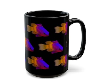 Colorful Royal Gramma Fish Mug, Gift for fish lover, Tropical Fish Coffee Mug, Reef Tank Lover, Aquarium enthusiast, Underwater Decor