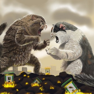 Dramatized Pet Portrait DEPOSIT - Funny Pet Portrait, Fast Delivery, Gift for Animal Lover, Goofy Pet Portrait, Movie Poster Pet Portrait