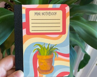 Mini Composition Notebook - Plant Lovers Notebook, Botanical stationery, Mini Journal, Junk Journal, Notepad, Plant Journal, Pocket notebook