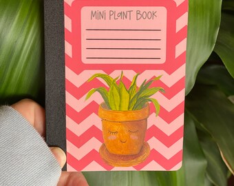 Mini Composition Notebook - Plant Lovers Notebook, Botanical stationery, Mini Journal, Junk Journal, Notepad, Plant Journal, Pocket notebook