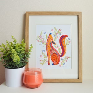 Mexican Alebrije Art Print, Hispanic Heritage Month Wall Art - Vibrant Digital Illustration - Coyote Alebrije