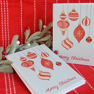 Juego de tarjetas de Navidad personalizado, tarjetas navideñas de adorno, 6 tarjetas INCLUYENDO sobres