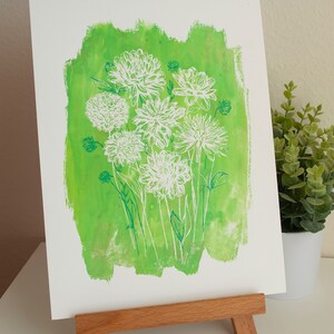 Blumenstrauß Dahlien Blumen Kunstdruck für Wanddekoration Bild 6