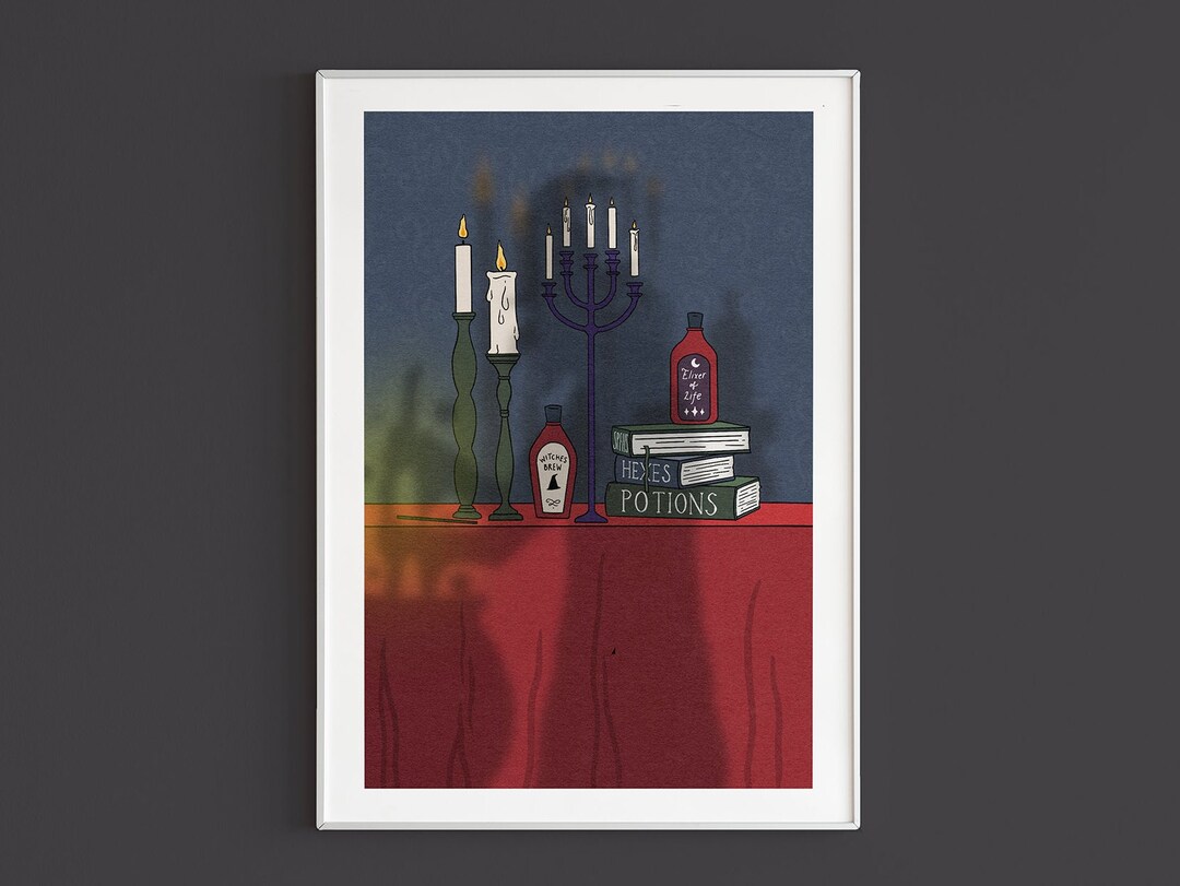 Witch Halloween Art Print, Digital Download - Etsy
