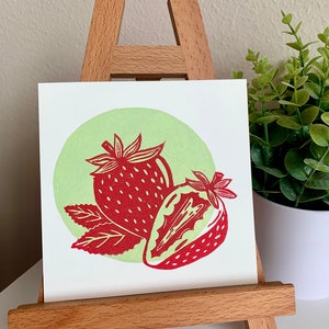 Fruit Art Print Set Strawberry, Berries, Lemon, Orange image 5